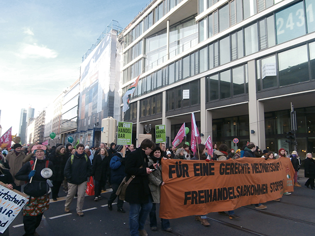 протест - Зелена седмица - Берлин 2014