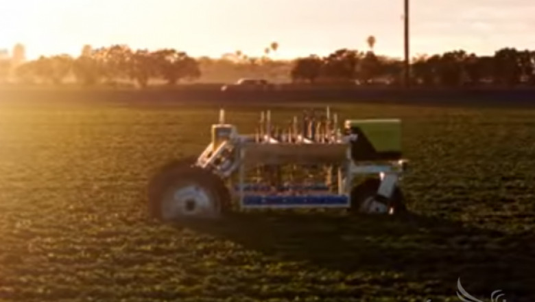 Робот-комбайн с изкуствен интелект събира ягоди
