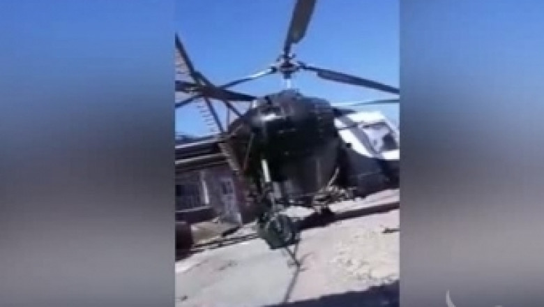 Селскостопански хеликоптер кацна принудително в двора на винпром 