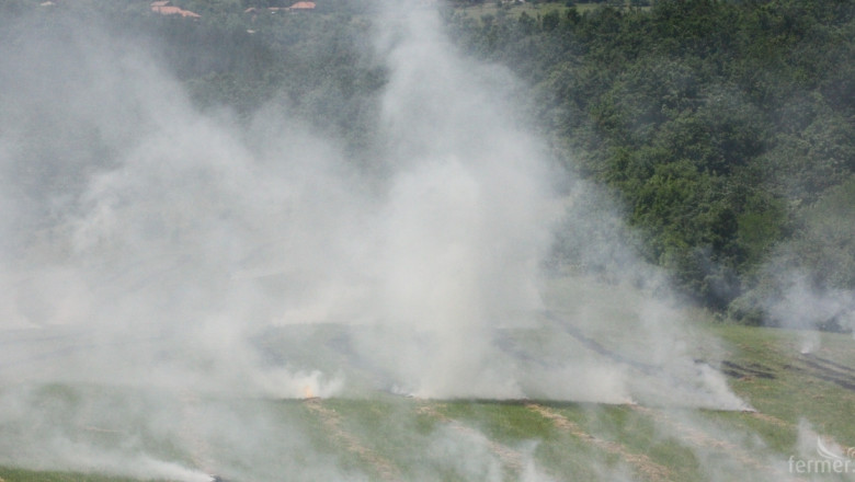Два пожара в Судово унищожиха общо 55 дка с посеви пшеница