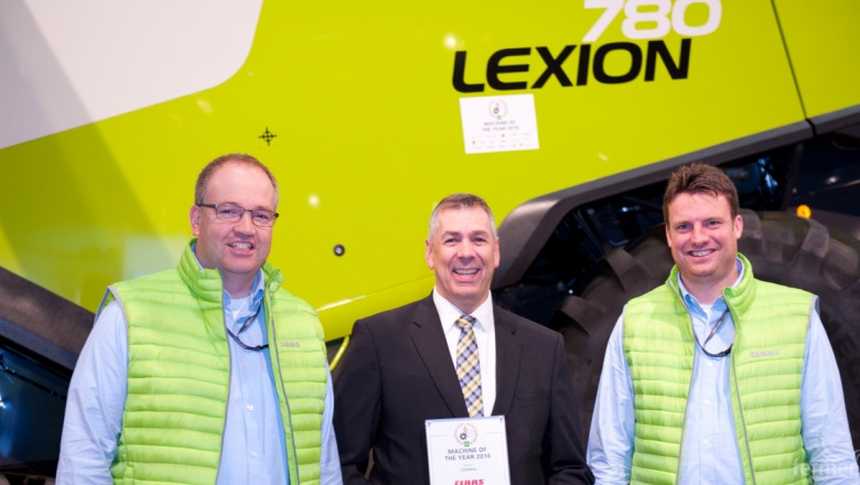 Комбайнът CLAAS LEXION 700 стана Машина на годината 2016