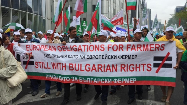 Над 50 български животновъди протестират в Брюксел за по-добро бъдеще на сектора (ВИДЕО+СНИМКИ)