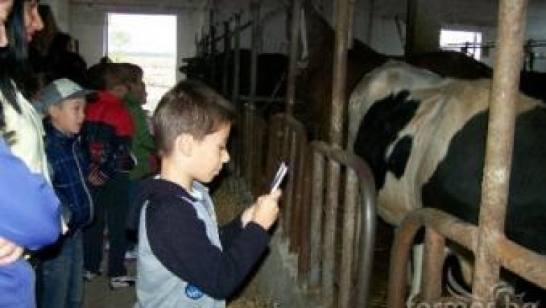 Ученици от градовете посещават ферми, за да опознават живота на село