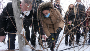 Снегът не попречи на министъра да зареже лозята - Agri.bg